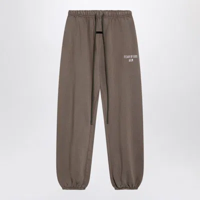 Fear Of God Essential Military Jogging Trousers With Logo In Green