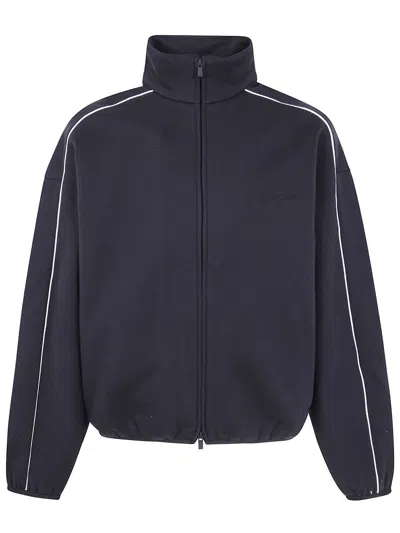 Fear Of God Essential Modern Fit Fleece Track Jacket Clothing In Blue