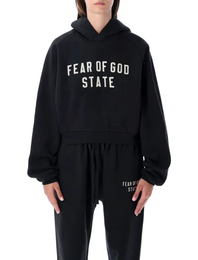 Fear Of God Essential Modern Fit Hoodie In Black