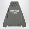 Fear Of God Essential Moss 90's Hoodie In Gray