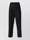 Fear Of God 8th Straight-leg Pleated Wool-gabardine Trousers In Black