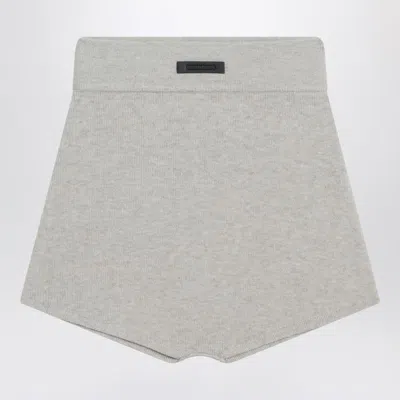 Fear Of God Essential Ribbed Greige Culottes In Gray