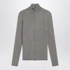 Fear Of God Essential Ribbed Zip Cardigan In Gray