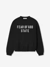 Fear Of God Essential Round Neck Sweatshirt In Black