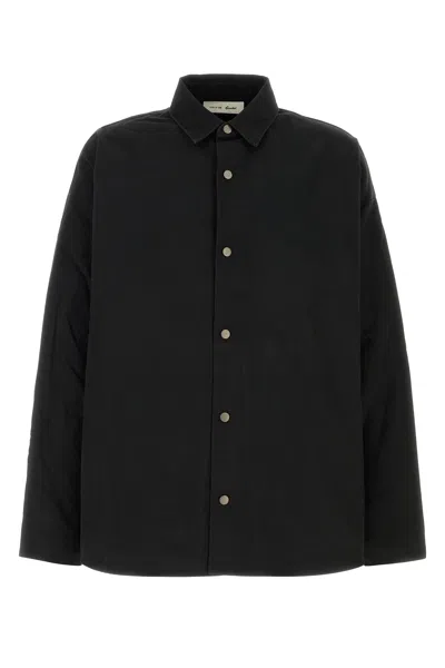 Fear Of God Essential Slate Cotton Oversize Shirt In Black