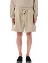 Fear Of God Essential Basketball Cotton Jersey Shorts In Neutral