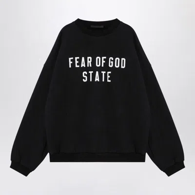 Fear Of God Essential Sweatshirt With Embroidered Logo In Black