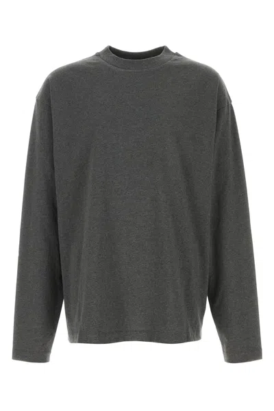 Fear Of God Essential Dark Grey Cotton T-shirt In Gray