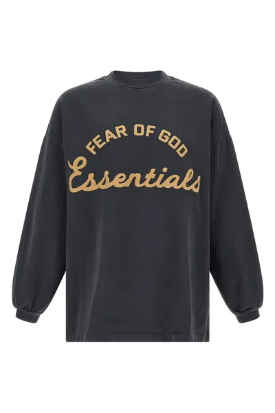 Fear Of God Essential Training 90s T-shirt Gray In Black