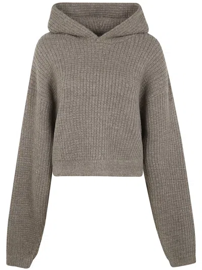 Fear Of God Essential "womens Heavy Waffle 90's" Hoodie Clothing In Neutral