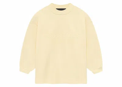Pre-owned Fear Of God Essentialong Sleeve Kids Long Sleeve Tee Shirt In Garden Yellow