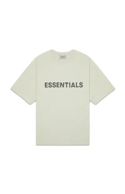 Pre-owned Fear Of God Essentials 3d Silicon Applique Boxy T-shirt In Alfalfa Sage