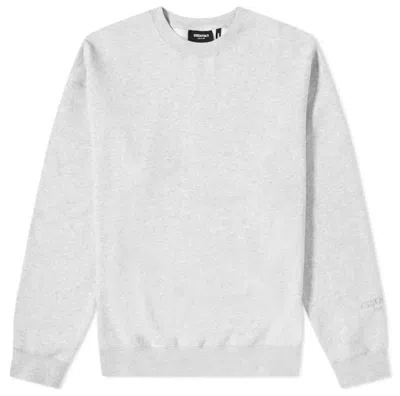 Pre-owned Fear Of God Essentials 3m Logo Crewneck Sweatshirt In Light Heather Grey/black