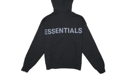 Pre-owned Fear Of God Essentials 3m Logo Pullover Hoodie In Black