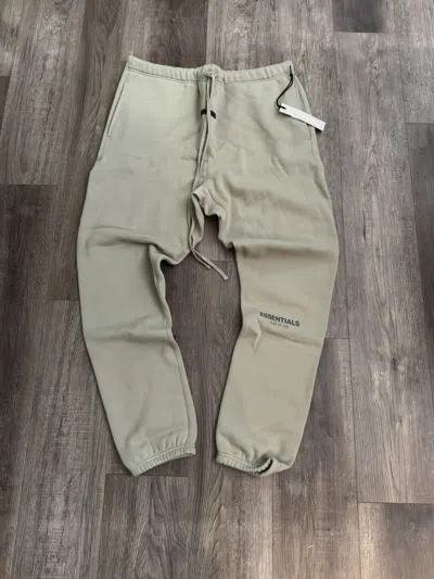 Pre-owned Fear Of God Essentials Army Green Sweatpants
