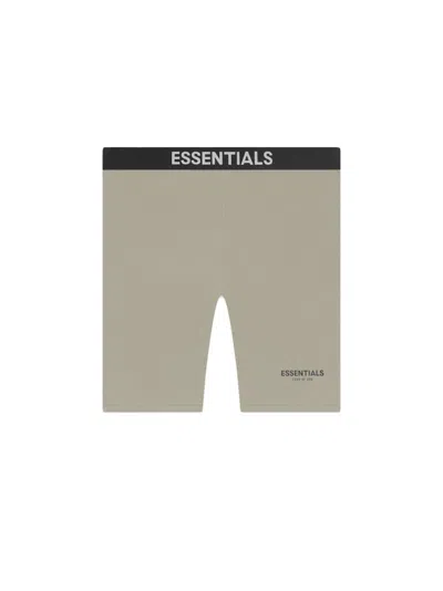 Pre-owned Fear Of God Essentials Athletic Biker Shorts In Moss/goat