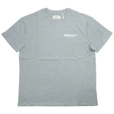 Pre-owned Fear Of God Essentials Boxy Logo T-shirt In Grey