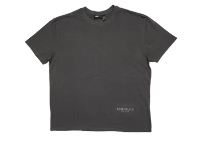 Pre-owned Fear Of God Essentials Boxy T-shirt In Black Ink