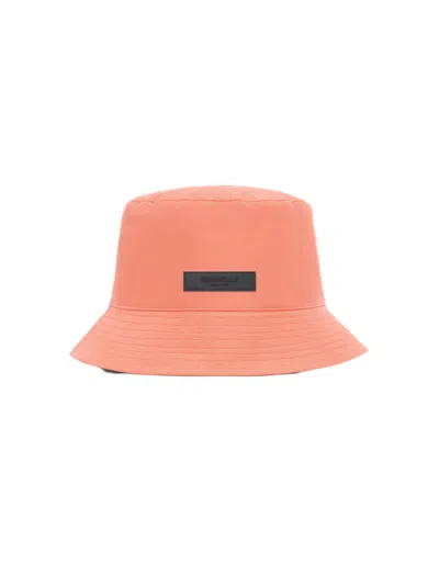 Pre-owned Fear Of God Essentials Bucket Hat In Coral