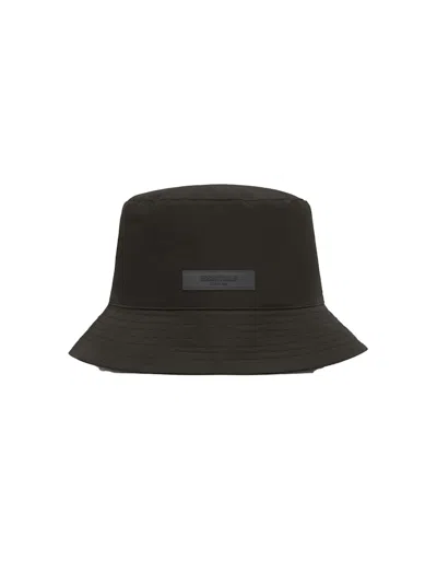 Pre-owned Fear Of God Essentials Bucket Hat In Off/black