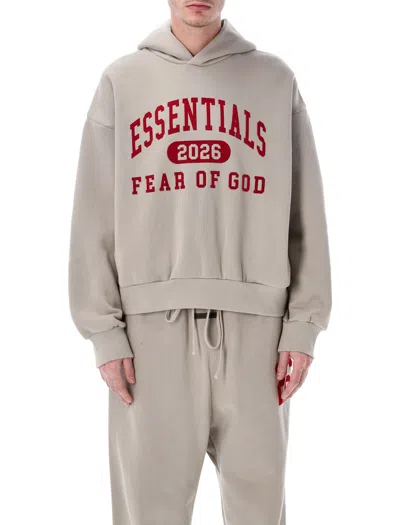 Fear Of God Essentials Classic Hoodie Smoke Grey In Neutral