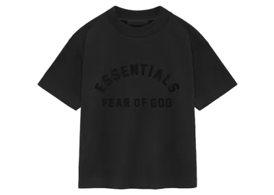 Pre-owned Fear Of God Essentials Core Collection Kids Essentials Core Collection Short Sleeve Tee Shirt In Black