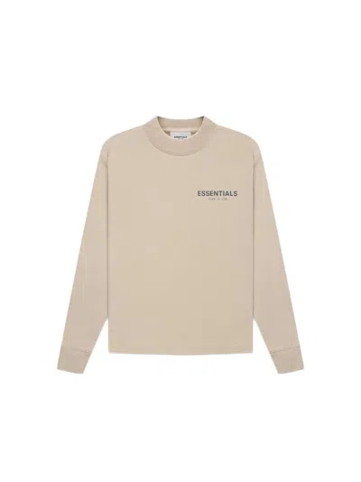 Pre-owned Fear Of God Essentials Core Collection Kids Long Sleeve T-shirt In String