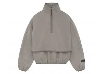 Pre-owned Fear Of God Essentials Core Collection Kids Nylon Fleece Mockneck In Dust/heather Grey