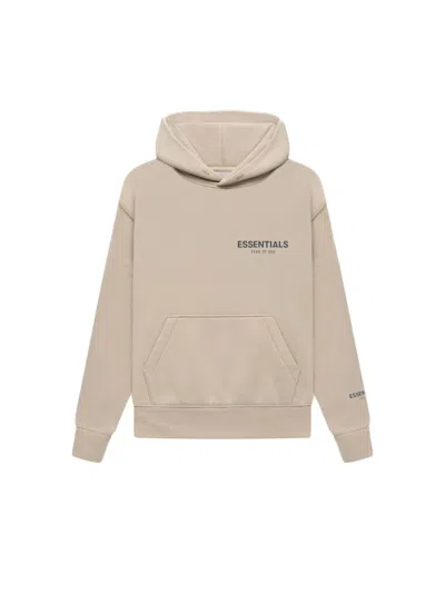 Pre-owned Fear Of God Essentials Core Collection Kids Pullover Hoodie In String