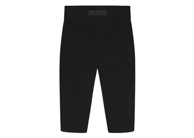 Pre-owned Fear Of God Essentials Core Collection Women's Knit Biker Short In Black