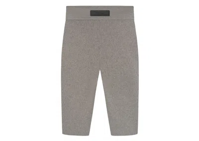 Pre-owned Fear Of God Essentials Core Collection Women's Knit Biker Short In Heather Grey