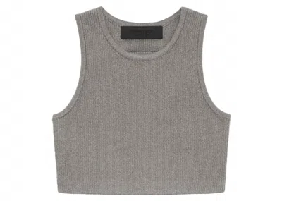 Pre-owned Fear Of God Essentials Core Collection Women's Knit Sport Tank In Heather Grey