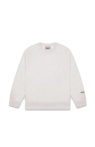 Pre-owned Fear Of God Essentials Core Pullover Crewneck Sweatshirt In Heather Grey