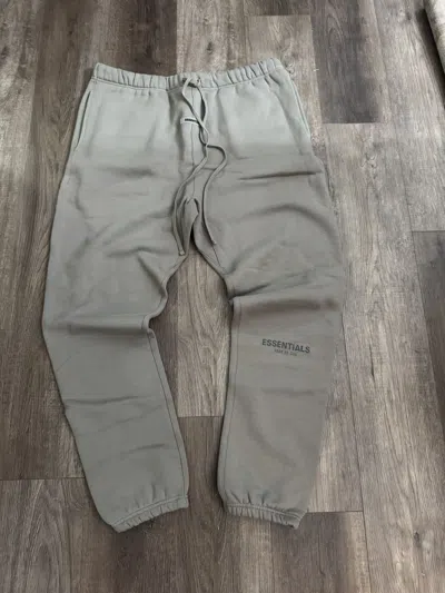 Pre-owned Fear Of God Essentials Cotton Sweatpants In Sand