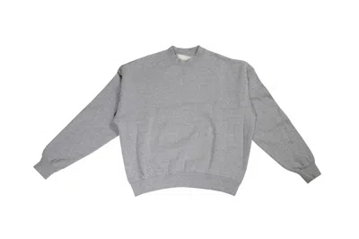 Pre-owned Fear Of God Essentials Crew Neck Sweatshirt In Grey/white