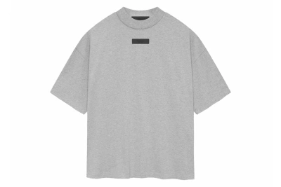 Pre-owned Fear Of God Essentials Crewneck Tee Light Heather Grey