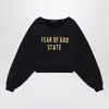 Fear Of God Essential S Cropped Sweatshirt With Logo In Black