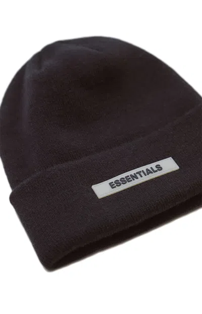 Pre-owned Fear Of God Essentials Cuff Beanie In Black