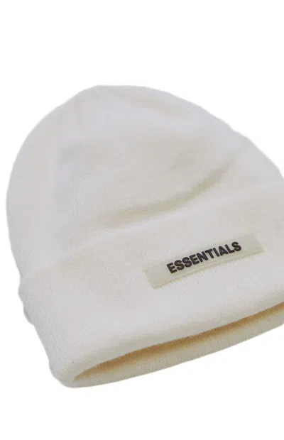 Pre-owned Fear Of God Essentials Cuff Beanie In White