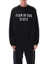 Fear Of God 90's Fit Fleece Crewneck Sweatshirt In Black