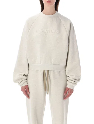 Fear Of God Essentials  Beige 90 S Raglan Crewneck In Neutral