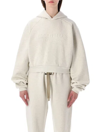 Fear Of God Essentials  Beige 90 S Raglan Hoodie In Neutral