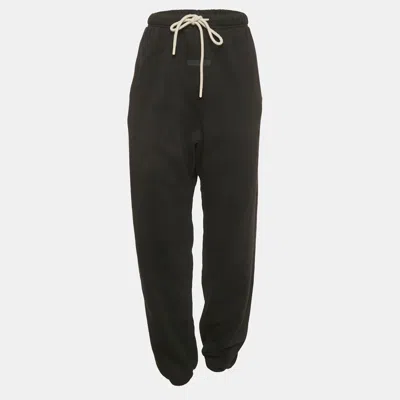 Pre-owned Fear Of God Essentials  Black Cotton Sweatpants L