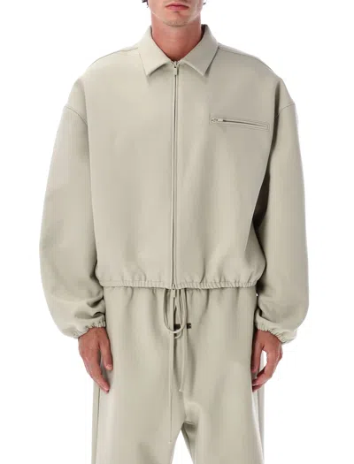 FEAR OF GOD ESSENTIALS FEAR OF GOD BONDED CANVAS JACKET ABBEY STONE