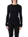 Fear Of God Essentials  Rib Long Sleeve Top In Black