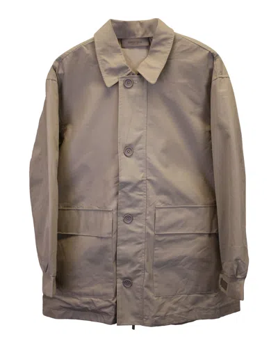Fear Of God Essentials  Utility Jacket In Beige Cotton