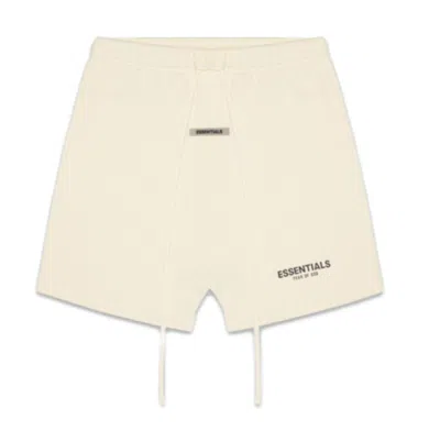 Pre-owned Fear Of God Essentials Fleece Shorts In Buttercream