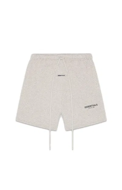 Pre-owned Fear Of God Essentials Fleece Shorts In Heather Oatmeal