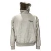 Fear Of God Essentials Logo Hoodie In Grey Cotton In Gray