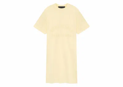 Pre-owned Fear Of God Essentials Kids 3/4 Sleeve Dress In Garden Yellow